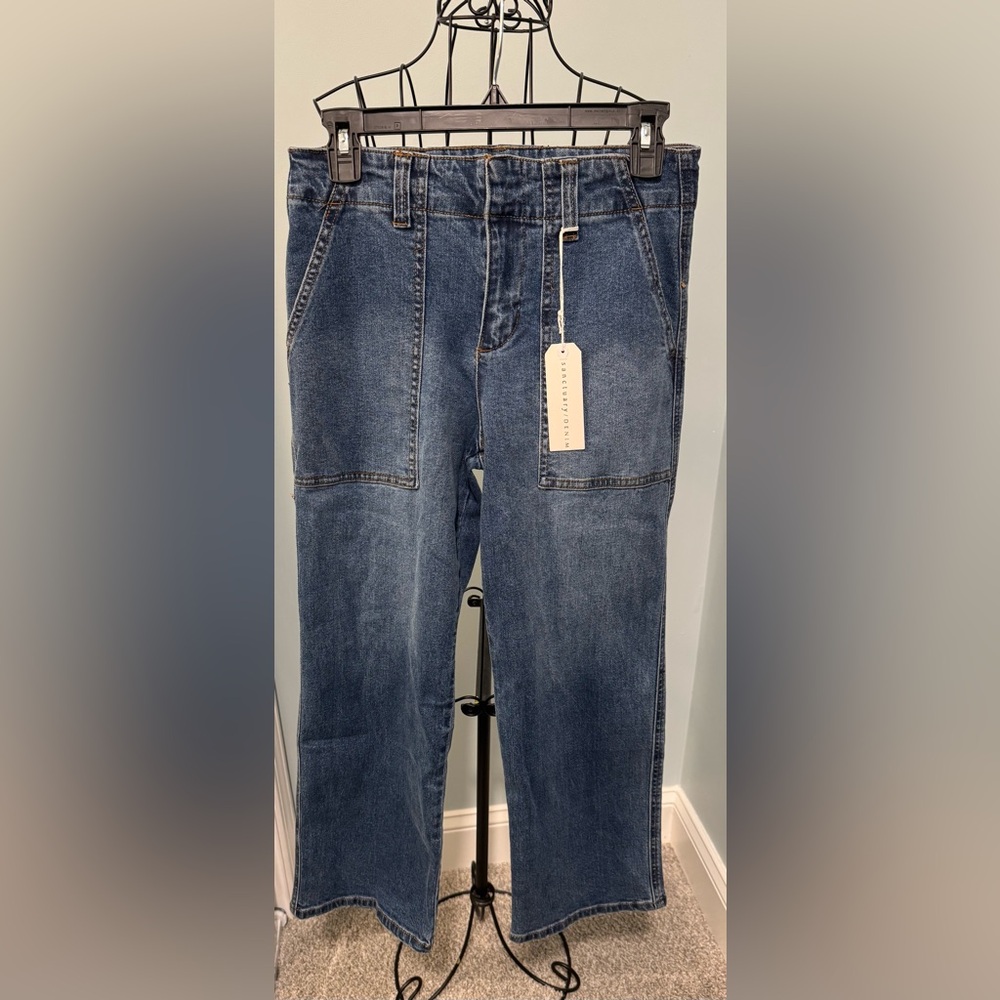 New Sanctuary Denim Blue Jeans Size 26 Women’s cropped wide leg